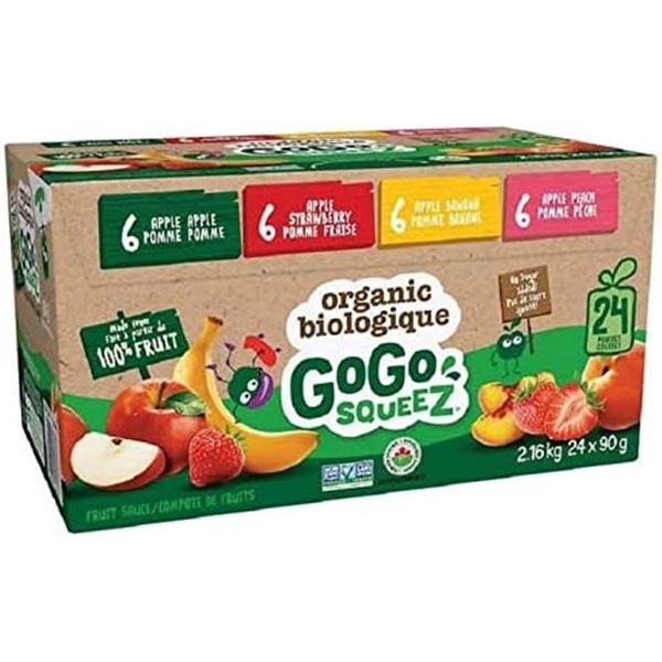 NEW 24 PACK OF GOGO SQUEEZ VARIETY FRUIT SAUCE