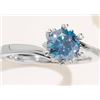 Image 2 : 1 CT GRA CERTIFIED BLUE MOISSANITE 925 ST SILVER