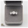 Image 1 : S925 RING SET GRA CERTIFIED 3 ACROSS MOISSANITE