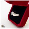 Image 2 : S925 SET RING WITH ONE GRA CERTIFIED MOISSANITE