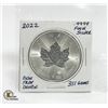 Image 1 : 2022 .9999 FINE SILVER ONE OUNCE MAPLE LEAF