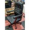 Image 2 : LEATHER OFFICE CHAIR WITH ACCENT TACKS