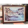 Image 1 : LARGE FRAMED PICTURE - CAFE SCENE