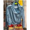Image 1 : NEW STEVE MADDEN BLUE FAUX SUEDE MOTO JACKET