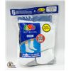 Image 1 : WHITE CREW SOCKS 12-16 SIZE 6-PACK FRUIT OF