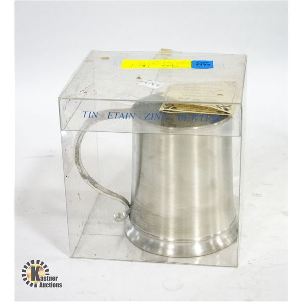 NEW VINTAGE ZINN 97% PEWTER GERMAN BEER STEIN