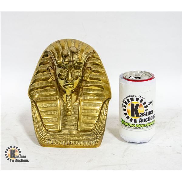 7 INCH TALL BRASS KING TUT BUST