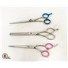 Image 1 : 3 PAIRS OF VARIOUS HAIR CUTTING SCISSORS DIANE BY