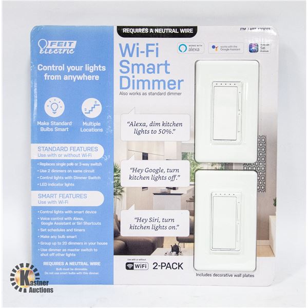 FEIT ELECTRIC WI-FI SMART DIMMER 2-PACK