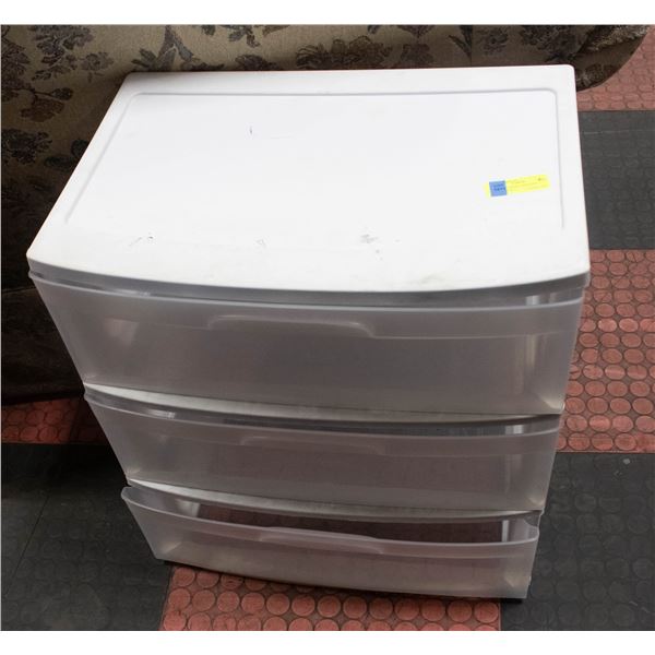 STERILITE WIDE 3 DRAWER STORAGE BIN