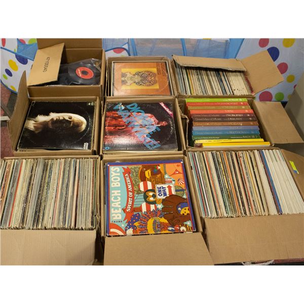 PALLET OF RECORDS INCLUDES ROCK, POP, COUNTRY &