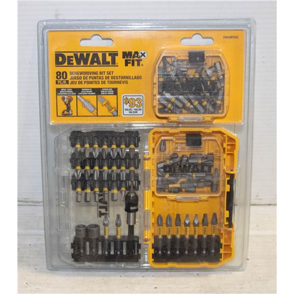 NEW DEWALT 80PC IMPACT BIT SET