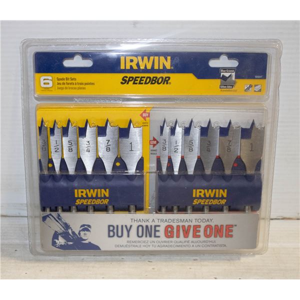 2 PACK NEW IRWIN SPEEDBOR DRILL BITS