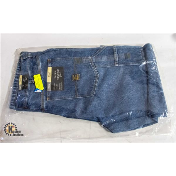 NEW BASS MENS DENIM CARPENTER JEANS