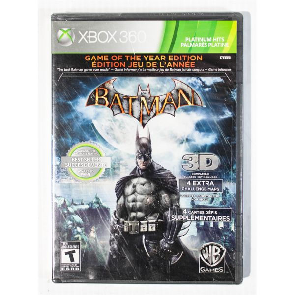 SEALED BATMAN ARKHAM ASYLUM FOR XBOX 360