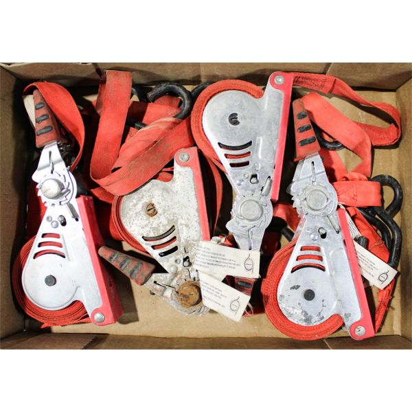 FOUR FLAT BACK RATCHET STRAPS