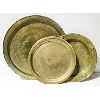Image 1 : 3 BRASS ORIENTAL THEMED TRAYS
