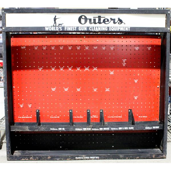 VINT. OUTERS GUN CLEANING WALL DISPLAY UNIT