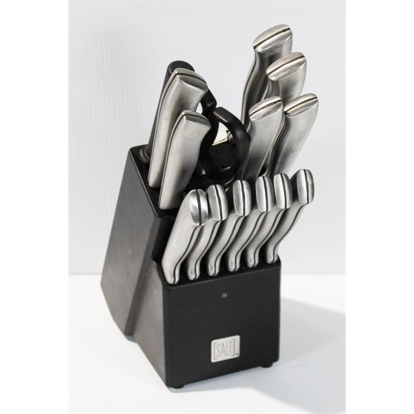 KITCHEN KNIFE SET WITH BLOCK