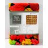 Image 1 : PLUSH THROW BLANKET 50"X60" MAPLE LEAVES PATTERN