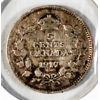 Image 1 : 1917 CANADIAN SILVER 5 CENT COIN