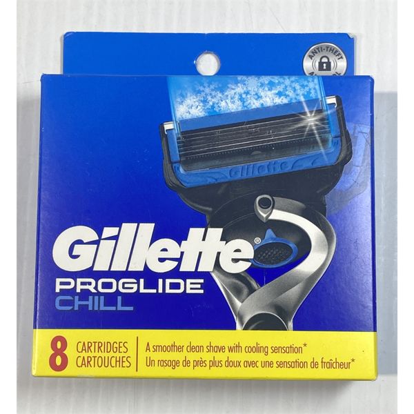 RAZOR BLADES GILLETE PROGLIDE CHILL - 8 CARTRIDGES