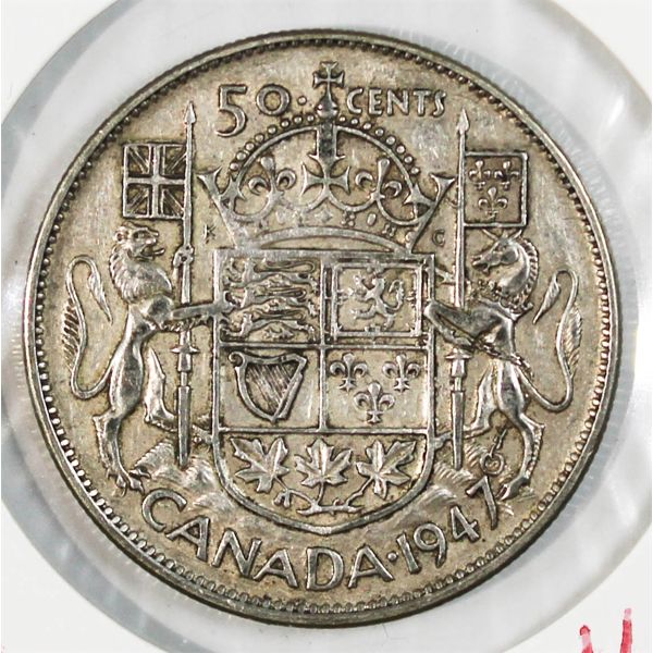 1947 CANADIAN SILVER HALF DOLLAR