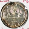 Image 1 : 1960 CANADIAN VOYAGER SILVER DOLLAR