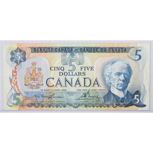 1979 CANADIAN FIVE DOLLAR BANKNOTE