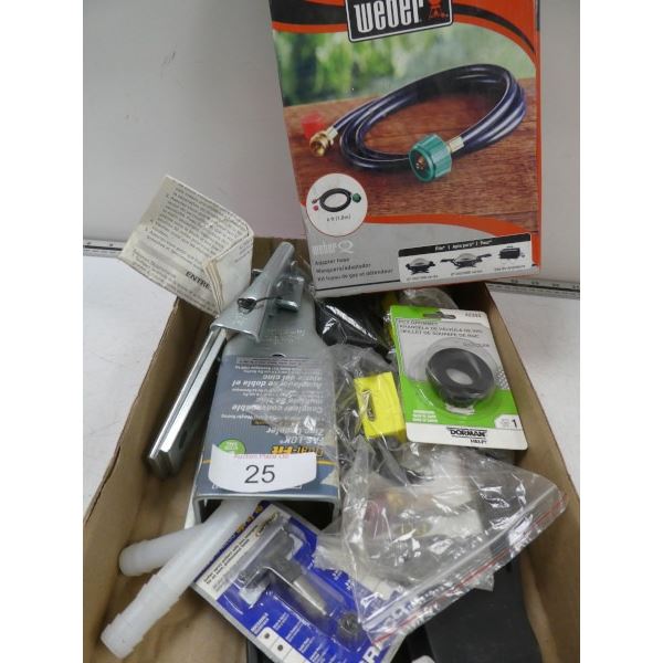 Propane hose, dual fit coupler, quik grip clamp,