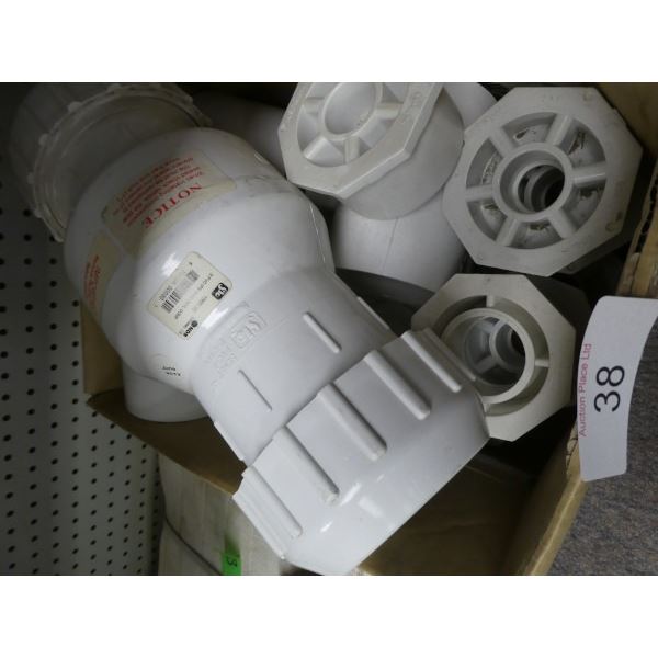 PVC fittings, adapters, sealed check valve