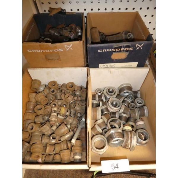Assorted gas & water iron fittings
