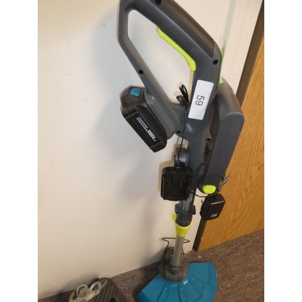 Cordless weed trimmer w/ charger works