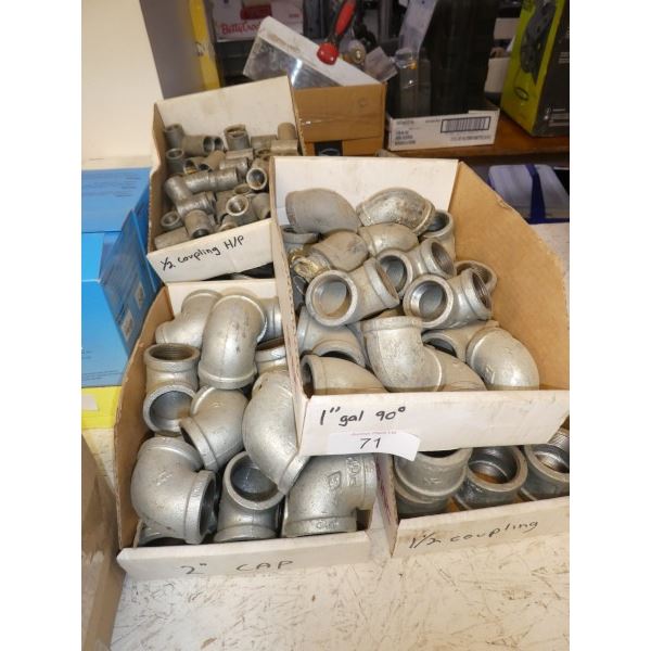 Assorted galvanized fittings