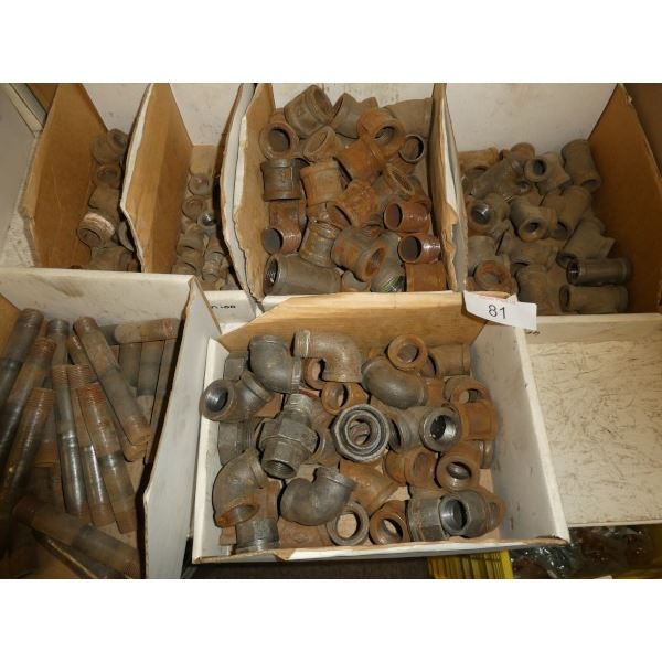 Assorted gas & water iron fittings