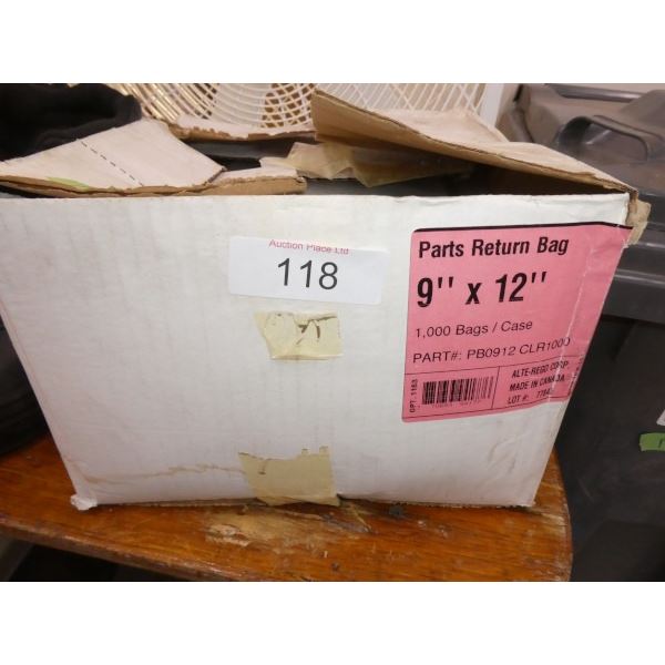 Box of 9" x 12" parts return bags