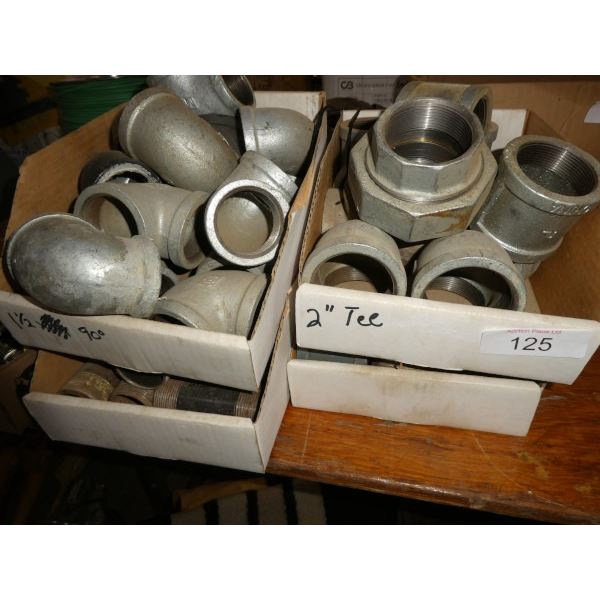 Assorted galvanized fittings
