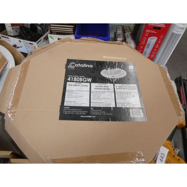 1 new Catalina sink - soft white. faucet not