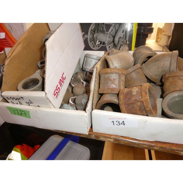Assorted gas & water iron fittings