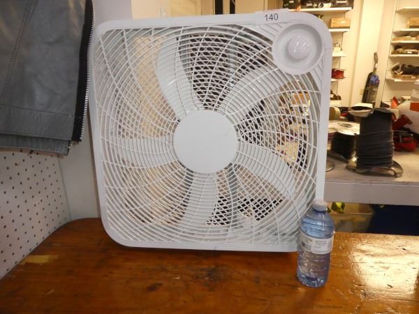 White electric fan works