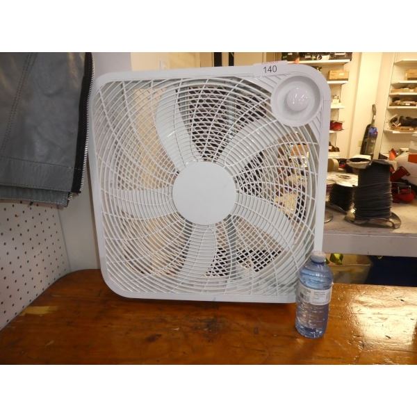White electric fan works