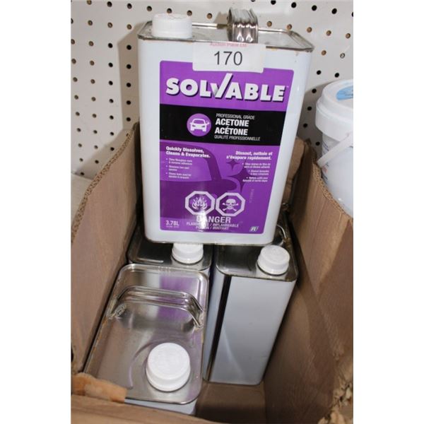 4 x 3.78 L Acetone