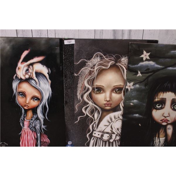 3 paintings by angelina wrona