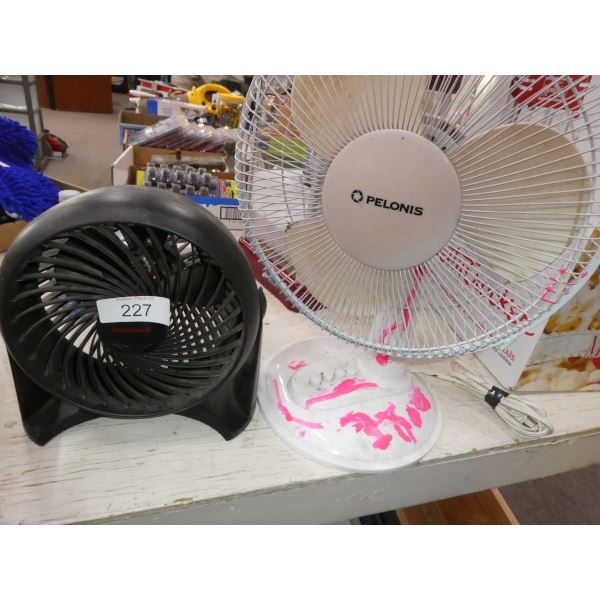2 electric table fans