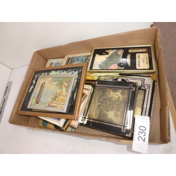 Collection of vintage advertising thermometes