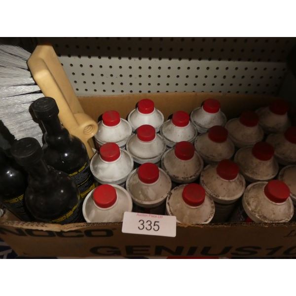 Case of brake fluid, dura lube fuel system