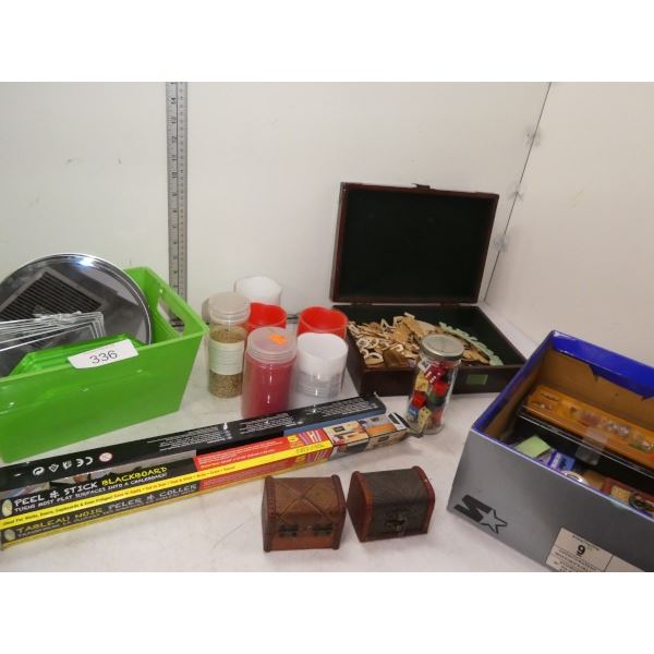 Small mirrors, black board stickers, collection