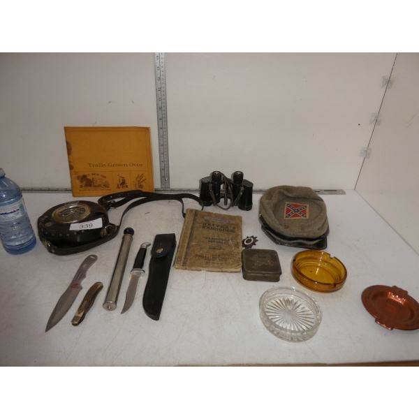 Detex newman watch clock, trails grown over book,