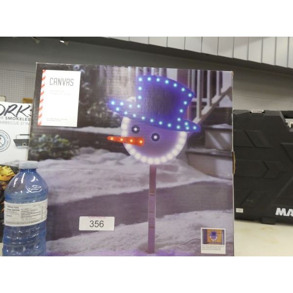 Canvas snowman marquee sign