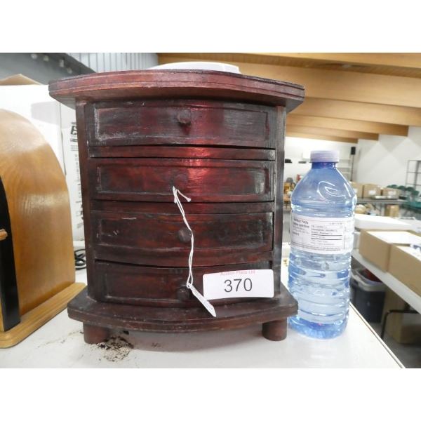 Primitive hand crafted jewelry cabinet